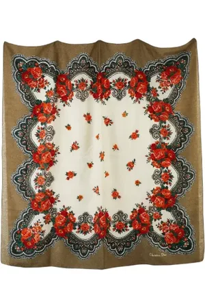 Dior Pre-owned, Kobieta, Wielobarwność, ONE SIZE, Wełna, Pre-owned Wool scarves