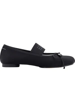 Maison Margiela Buty, Kobieta, Czarny, 40 EU, Skóra, Czarne baleriny z charakterystycznym noskiem Tabi