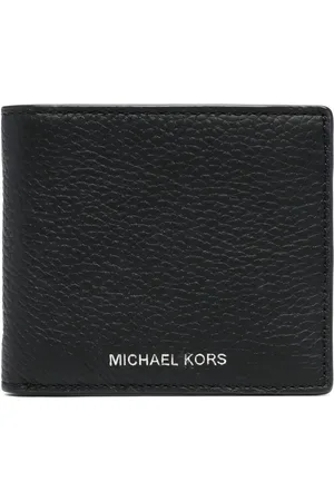 Michael Kors Akcesoria, Mężczyzna, Czarny, ONE SIZE, Skóra, Portfel Hudson