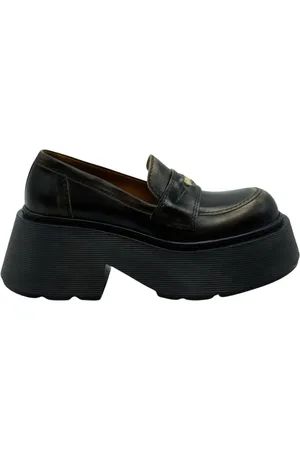 vic matiè Buty, Kobieta, brązowy, 39 EU, Skóra, Pennyloafer Stripy w Ciemnobrązowy