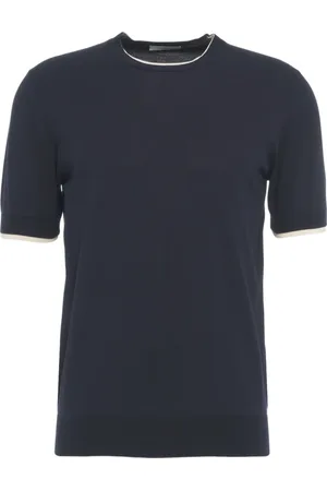 Paolo Pecora Koszulki, Mężczyzna, Niebieski, L, Niebieski T-shirt z okrągłym dekoltem Stylowy Casual