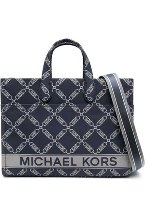 Michael Kors Torebki, Kobieta, Wielobarwność, ONE SIZE, Bawełna, Duża torba na ramię Gigi z logo w stylu empire