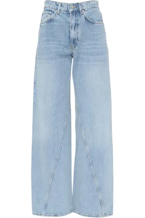 ANINE BING Jeansy, Kobieta, Niebieski, W28, Denim, Vintage Wide Leg Denim Jeansy