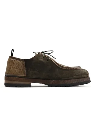 Alexander Hotto Buty, Mężczyzna, Zielony, 43 EU, Zamsz, Brązowe zamszowe buty w stylu vintage