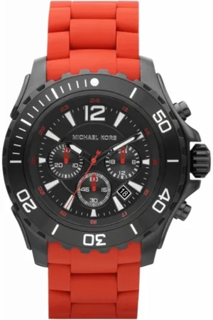 Michael Kors Akcesoria, Mężczyzna, Czarny, ONE SIZE, Czarny Zegarkiem ze stali nierdzewnej