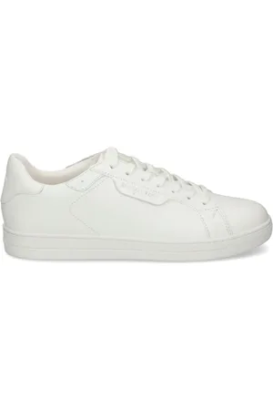 Michael Kors Buty, Mężczyzna, Biały, 41 1/2 EU, Skóra, Białe skórzane sneakersy