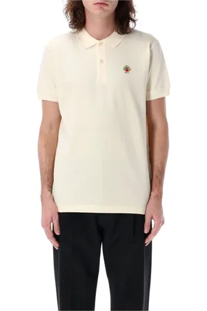 Bally Koszulki, Mężczyzna, Biały, M, Bawełniana koszulka polo z haftowanym herbem