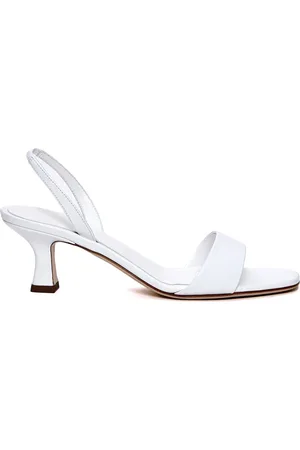 3Juin Buty, Kobieta, Biały, 40 EU, Białe Skórzane Sandały Elegancki Styl