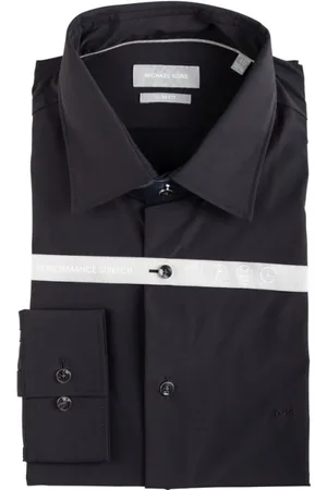 Michael Kors Koszule, Mężczyzna, Czarny, L, Bawełna, Stylowa Koszula Casual