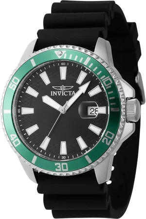 Invicta Akcesoria, Mężczyzna, Czarny, ONE SIZE, Chronograf Zegarek ze Stali Nierdzewnej i Paskiem z Silikonu