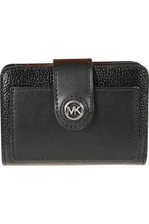 Michael Kors Akcesoria, Kobieta, Czarny, ONE SIZE, Czarne Portfele z MK Charm