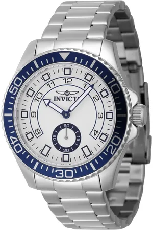 Invicta Akcesoria, Mężczyzna, Szary, ONE SIZE, Chronograf Stalowa Zegarek Analogowy dla Mezczyzn