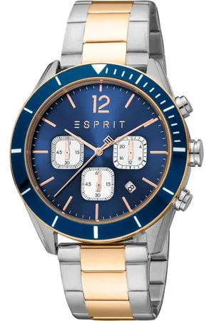 ESPRIT Akcesoria, Mężczyzna, Szary, ONE SIZE, Chronograf Stalowa Analogowa Zegarek