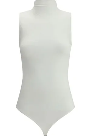 Wolford Koszulki, Kobieta, Biały, S, Mock Neck Bodysuit