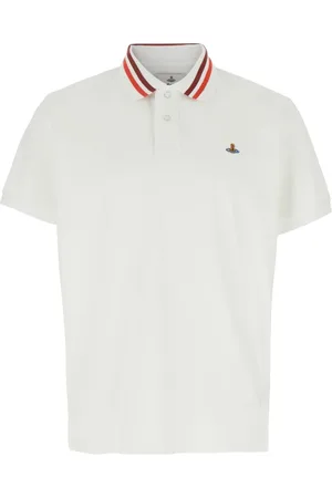 Vivienne Westwood Koszulki, Mężczyzna, Biały, XL, Biała Koszulka Polo z Logo Orb