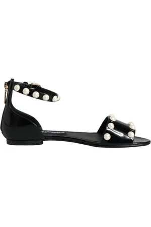 Dolce & Gabbana Buty, Kobieta, Czarny, 38 EU, Różowy Krystaliczny Kwiatowy Slajd