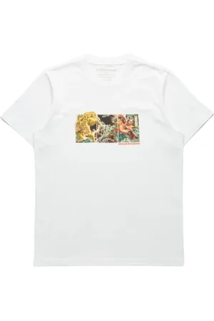 Maharishi Koszulki, Mężczyzna, Biały, S, Samuraj Tygrys Bitwa Graficzna Tee