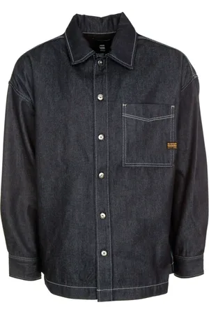 G-Star Koszule, Mężczyzna, Niebieski, M, Oversized Shirt z Klasycznym Kołnierzem