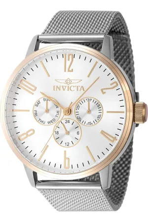 Invicta Akcesoria, Mężczyzna, Szary, ONE SIZE, Chronograf Bransoletkowy Zegarek z Multifunkcją