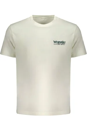 Wrangler Koszulki, Mężczyzna, Biały, L, T-shirt z nadrukiem i okrągłym dekoltem