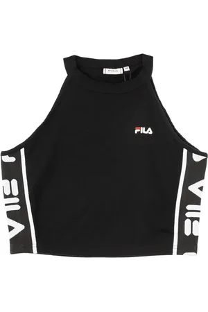 Fila Koszulki, Kobieta, Czarny, L, Czarny Crop Top - Styl Streetwear