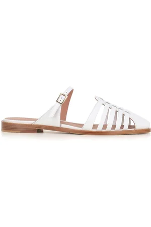 MALONE SOULIERS Buty, Kobieta, Biały, 38 EU, Białe skórzane buty na obcasie
