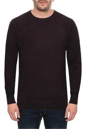 Sergio Tacchini Swetry, Mężczyzna, Czerwony, S, Wełniany Sweter z Okrągłym Dekoltem i Widocznym Logo