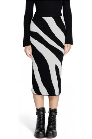 VERO MODA Spódnice, Kobieta, Czarny, S, Nylon, Spódnica Midi z Dżunglą Styl 123