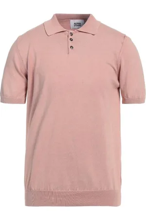ALPHA STUDIO Koszulki, Mężczyzna, Różowy, 3XL, Różowy Swetrowy Polo Shirt