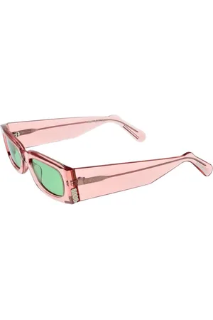 GCDS Akcesoria, unisex, Różowy, ONE SIZE, Różowe Okulary Przeciwsłoneczne w Kształcie Prostokąta z Ochroną UV