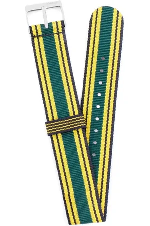 Timex Akcesoria, unisex, Wielobarwność, ONE SIZE, Nylon, Wielokolorowy Zegarek Nylonowy Zielono-Żółte Paski