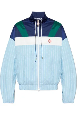 Casablanca Kurtki, Mężczyzna, Niebieski, M, Bawełna, Kurtka w sportowym stylu