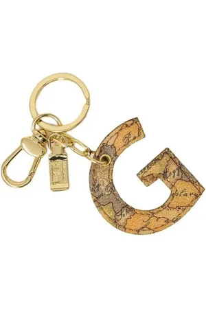 ALVIERO MARTINI 1A CLASSE Akcesoria, Kobieta, Beżowy, ONE SIZE, Len, Beżowy Breloczek z Literą G