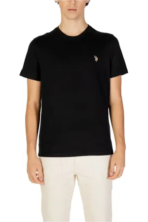 U.S. Polo Assn. Koszulki, Mężczyzna, Czarny, 3XL, Czarna Bawełniana Crew Neck Tee