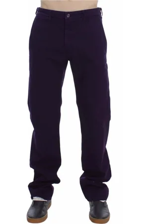 Gianfranco Ferré Spodnie, Mężczyzna, Fioletowy, M, Bawełna, Lila Stretch Slim Spodnie