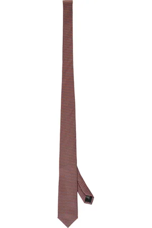 corneliani Akcesoria, Mężczyzna, Pomarańczowy, ONE SIZE, Jedwabny Krawat Jacquard