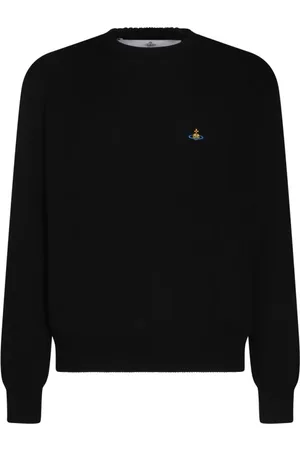 Vivienne Westwood Bluzy, Mężczyzna, Czarny, M, Czarny Sweter z Bawełny