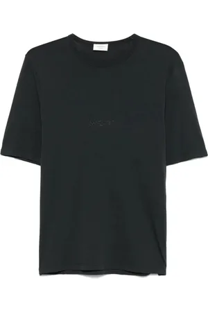 Saint Laurent Koszulki, Mężczyzna, Czarny, S, Bawełna, T-shirt z krótkim rękawem i okrągłym dekoltem