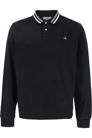 Vivienne Westwood Koszulki, Mężczyzna, Czarny, L, Czarna Koszulka Polo z Logo Orb