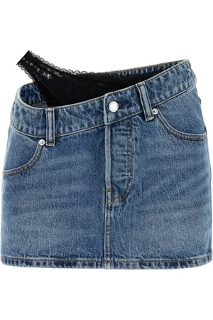 Alexander Wang Spódnice, Kobieta, Niebieski, W25, Denim, Denim Mini Spódnica