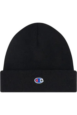 Champion Akcesoria, Mężczyzna, Czarny, ONE SIZE, Len, Czarna Czapka Akrylowo-Włóczkowa