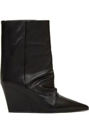 vic matiè Buty, Kobieta, Czarny, 39 EU, Minimalistyczny But w Rurce z Czarnej Nappy