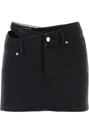 Alexander Wang Spódnice, Kobieta, Czarny, W26, Denim, Czarna Jeansyowa Mini Spódnica