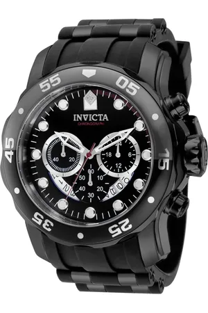 Invicta Akcesoria, Mężczyzna, Czarny, ONE SIZE, Chronograf Stalowa Analogowa Zegarek