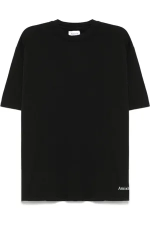 AMISH Koszulki, Mężczyzna, Czarny, M, Czarne T-shirty i Polosy z okrągłym dekoltem