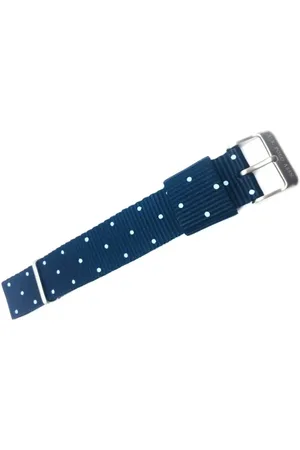 U.S. Polo Assn. Akcesoria, Mężczyzna, Niebieski, ONE SIZE, Niebieski Pasek Zegarka z Tkaniny Polka Dot
