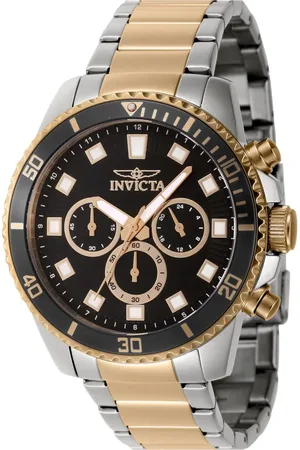 Invicta Akcesoria, Mężczyzna, Żółty, ONE SIZE, Chronograf Stalowa Analogowa Zegarek