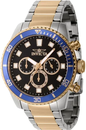Invicta Akcesoria, Mężczyzna, Żółty, ONE SIZE, Chronograf Dwukolorowy Zegarek ze Stali Nierdzewnej