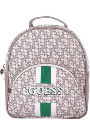 Guess Torebki, Kobieta, Beżowy, ONE SIZE, Poliester, Junior Logo Przód Zamek Plecak