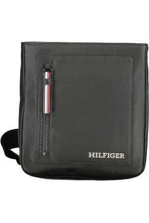 Tommy Hilfiger Torebki, Mężczyzna, Czarny, ONE SIZE, Czarna torba na ramię z regulowanym paskiem